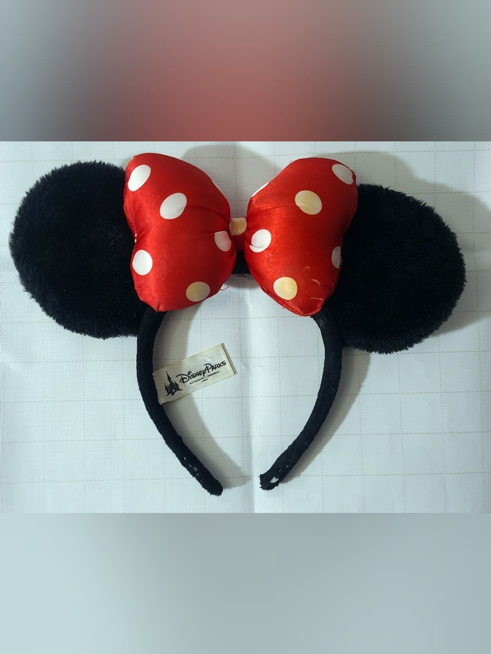 Disney Kids Minnie Mouse Ear Headband with Red Polka Dot Bow